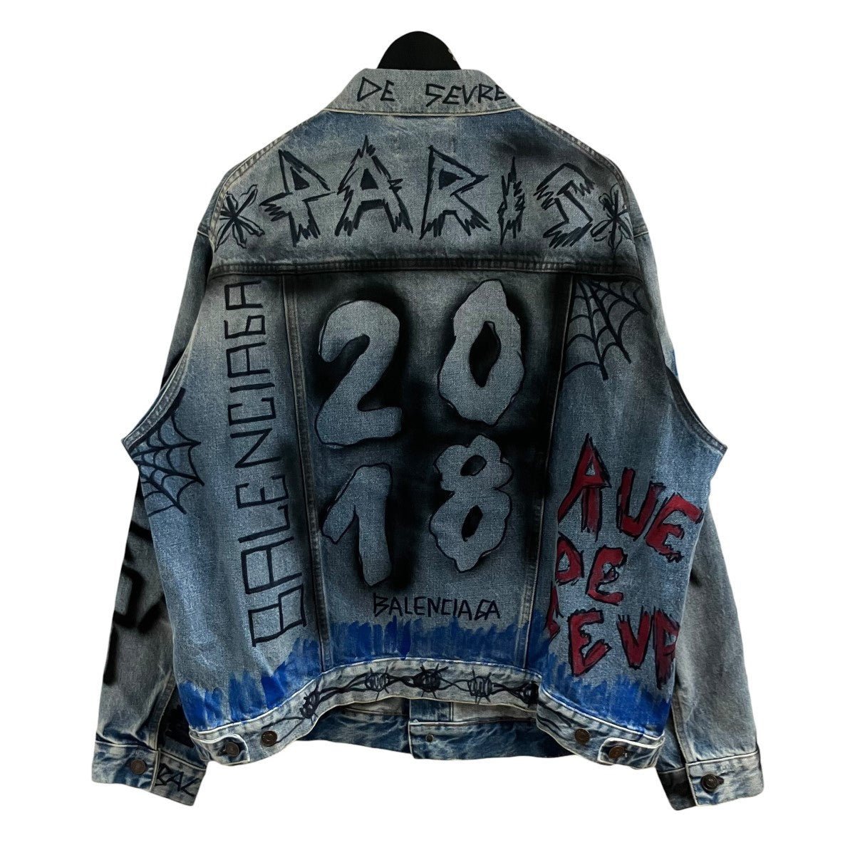 BALENCIAGA グラフィックデニムジャケット 古着・中古-3枚目のアイテム画像