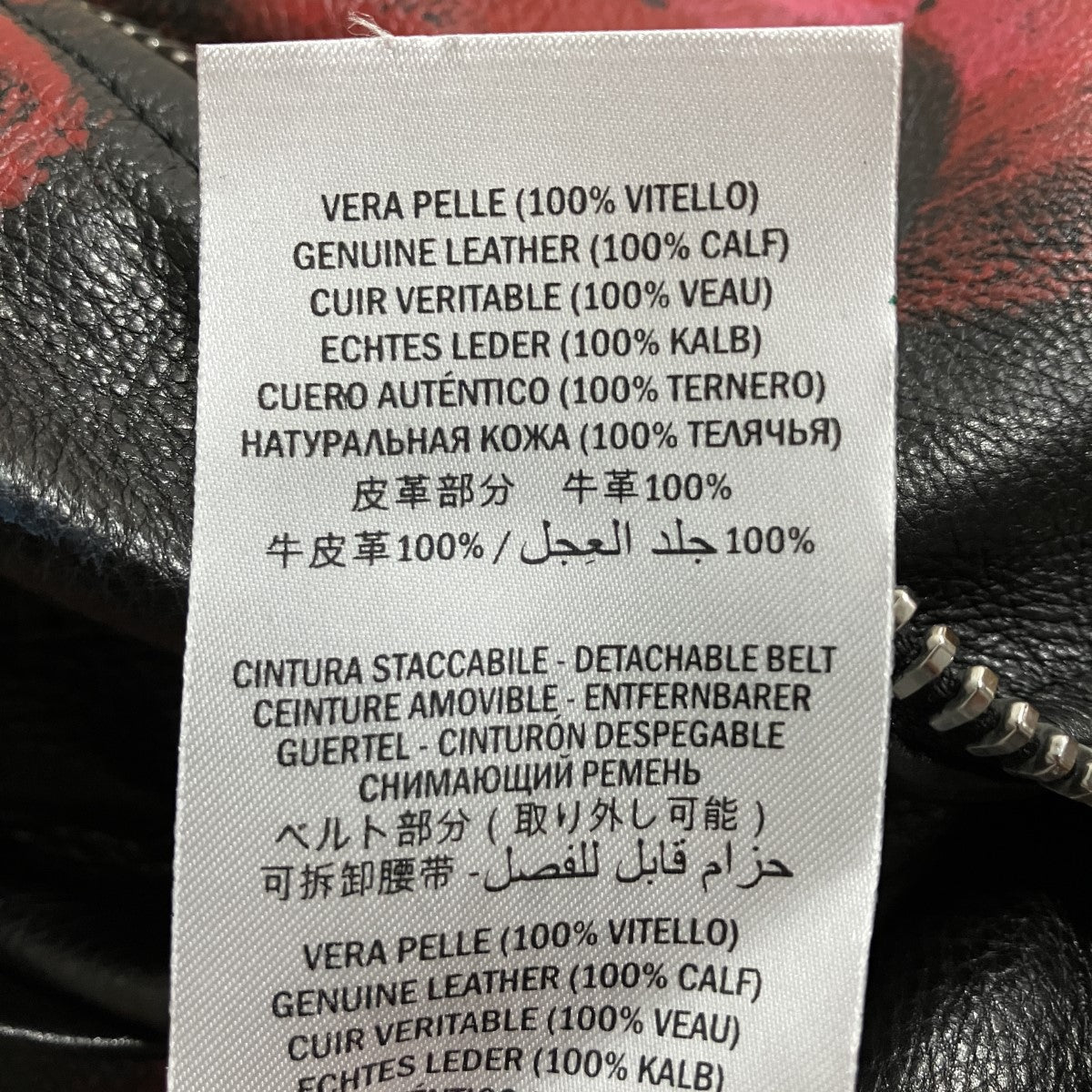 ALEXANDER McQUEEN スプレーペイントレザージャケット 古着・中古-6枚目のアイテム画像
