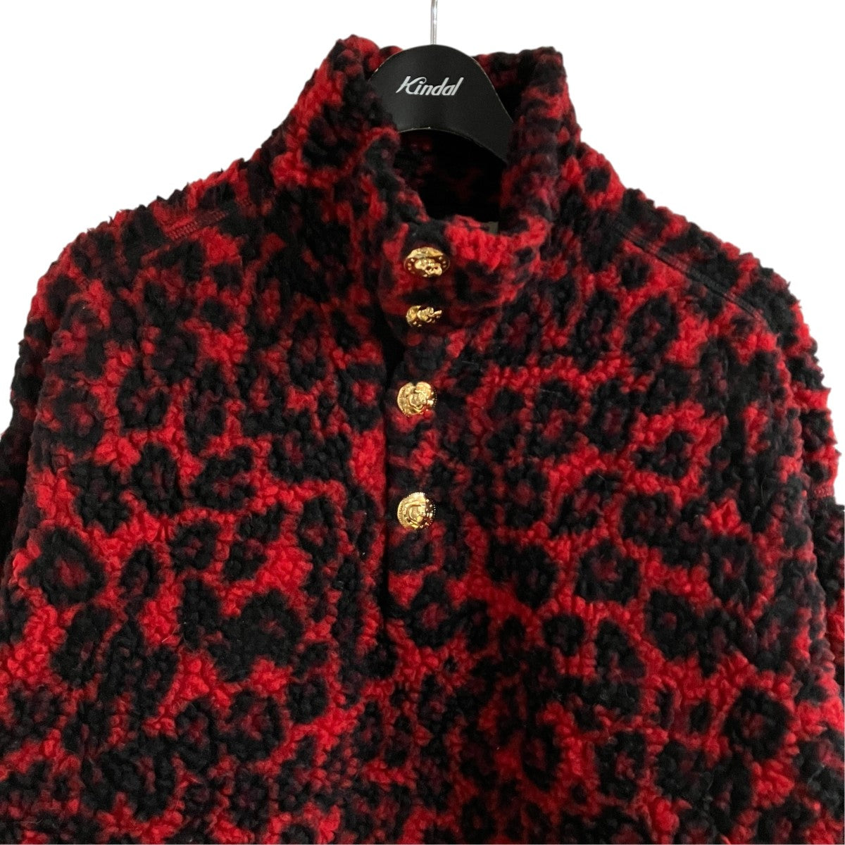 ALEXANDER McQUEEN レオパードボアプルオーバー 古着・中古-2枚目のアイテム画像