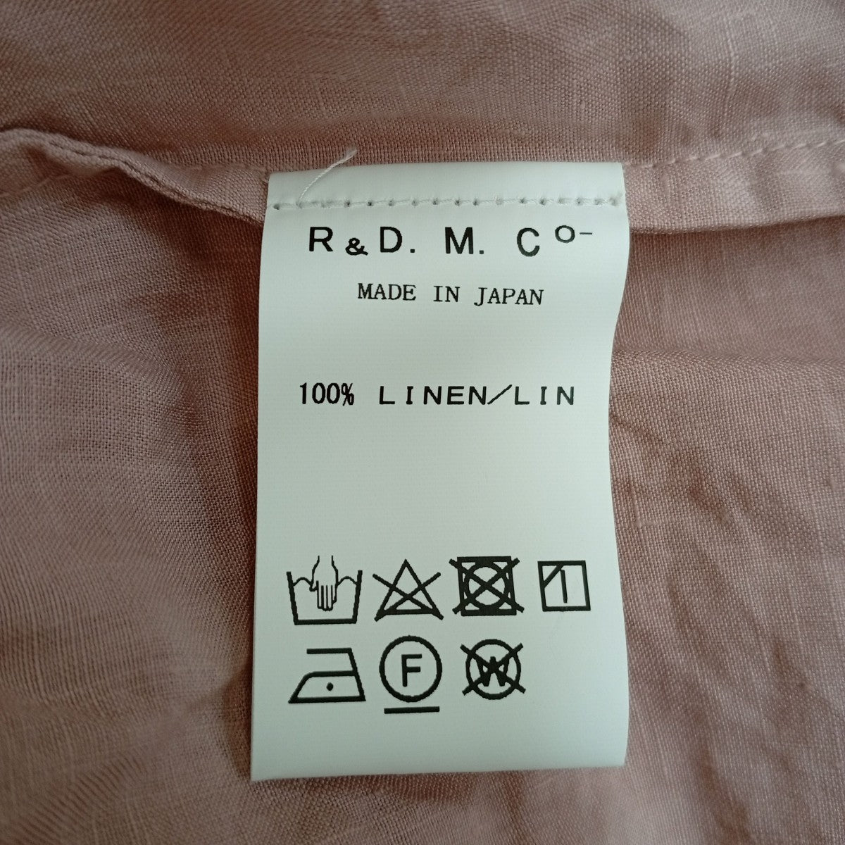R＆D．M．Co-OLDMAN’S TAILOR リネン半袖ブラウス5465 古着・中古-4枚目のアイテム画像
