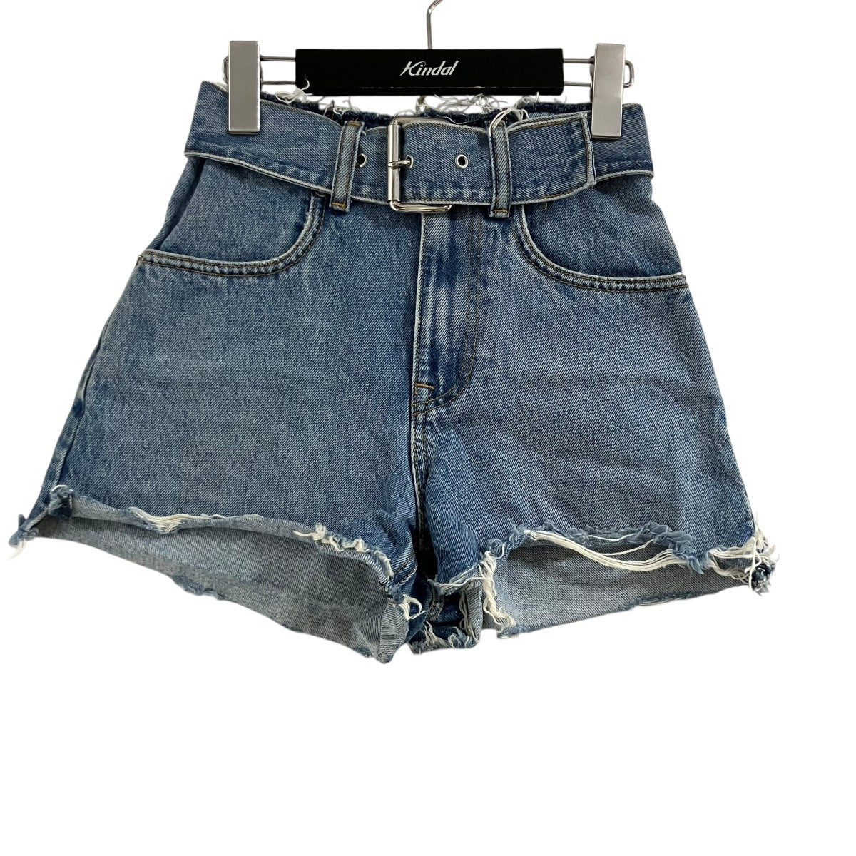 ALEXANDER WANG ベルテッドデニムショートパンツ 古着・中古-1枚目のアイテム画像