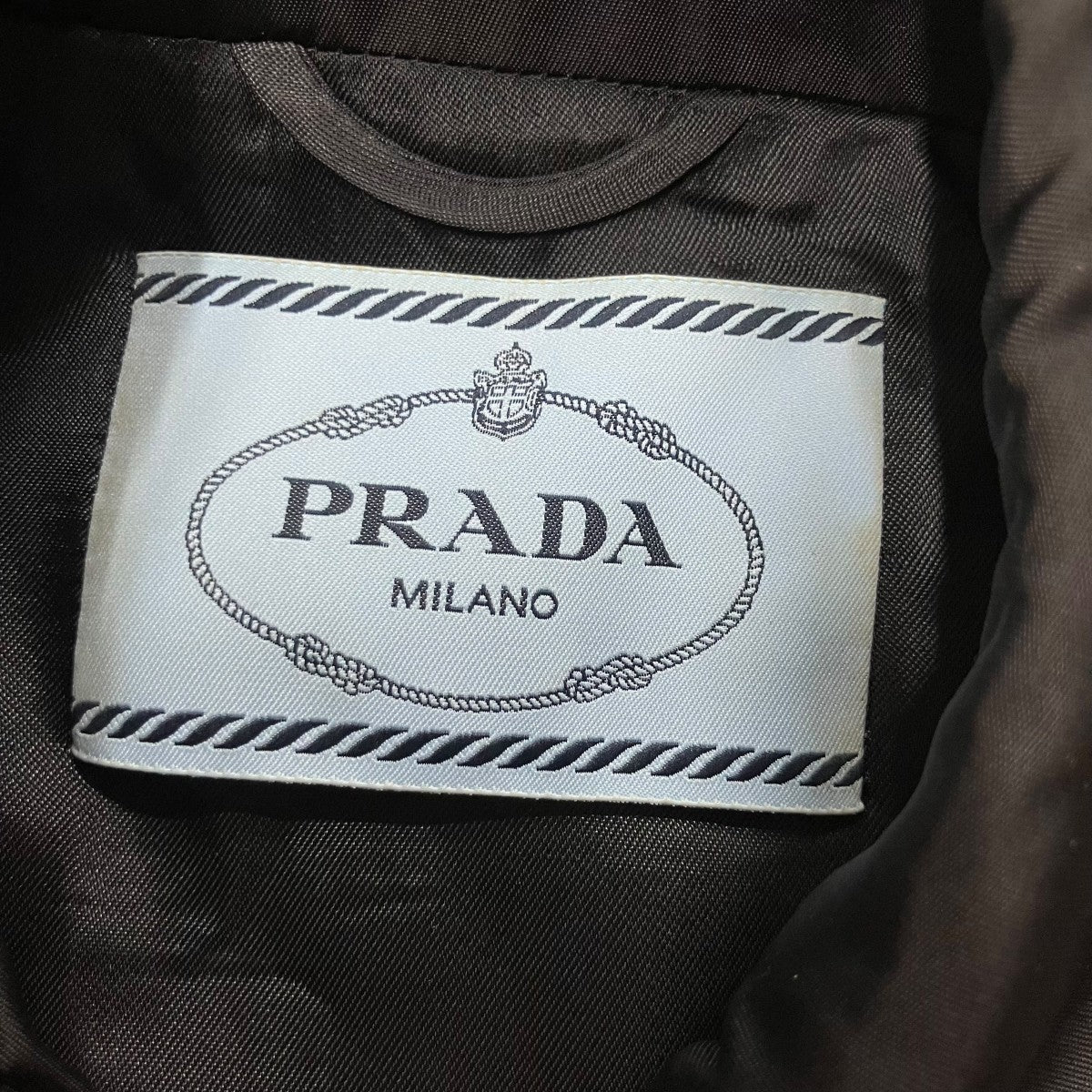 PRADA クロップドリナイロントライアングルロゴジャケット 古着・中古-6枚目のアイテム画像