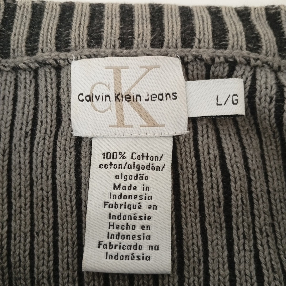 Calvin Klein Jeans マルチデザインリブニット 古着・中古-3枚目のアイテム画像