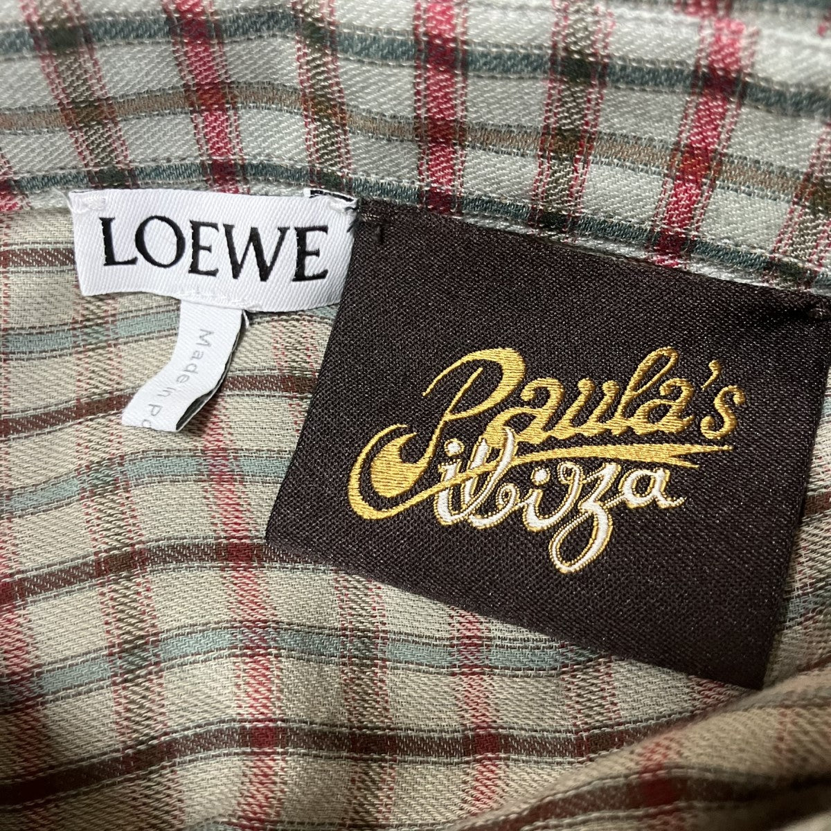 LOEWE チェックガーゼシャツ 古着・中古-6枚目のアイテム画像