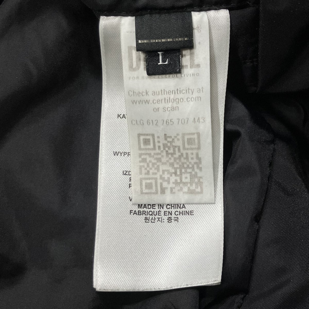 DIESEL モーターサイクルナイロンジャケット 古着・中古-8枚目のアイテム画像