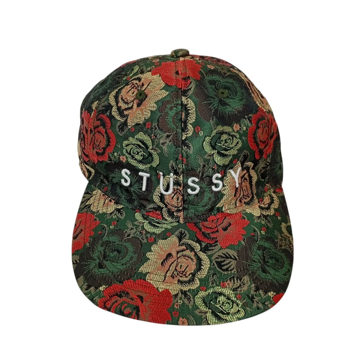stussy ジャガード花柄ロゴキャップ 古着・中古-2枚目のアイテム画像