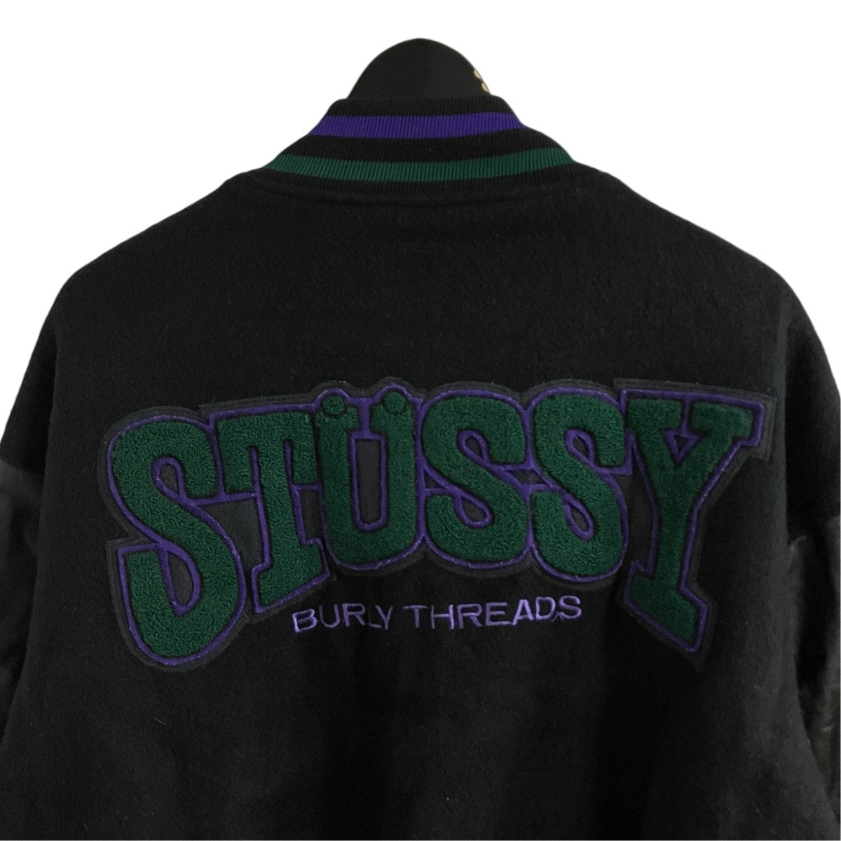 stussy レザー切替ワッペン付スタジャン 古着・中古-5枚目のアイテム画像