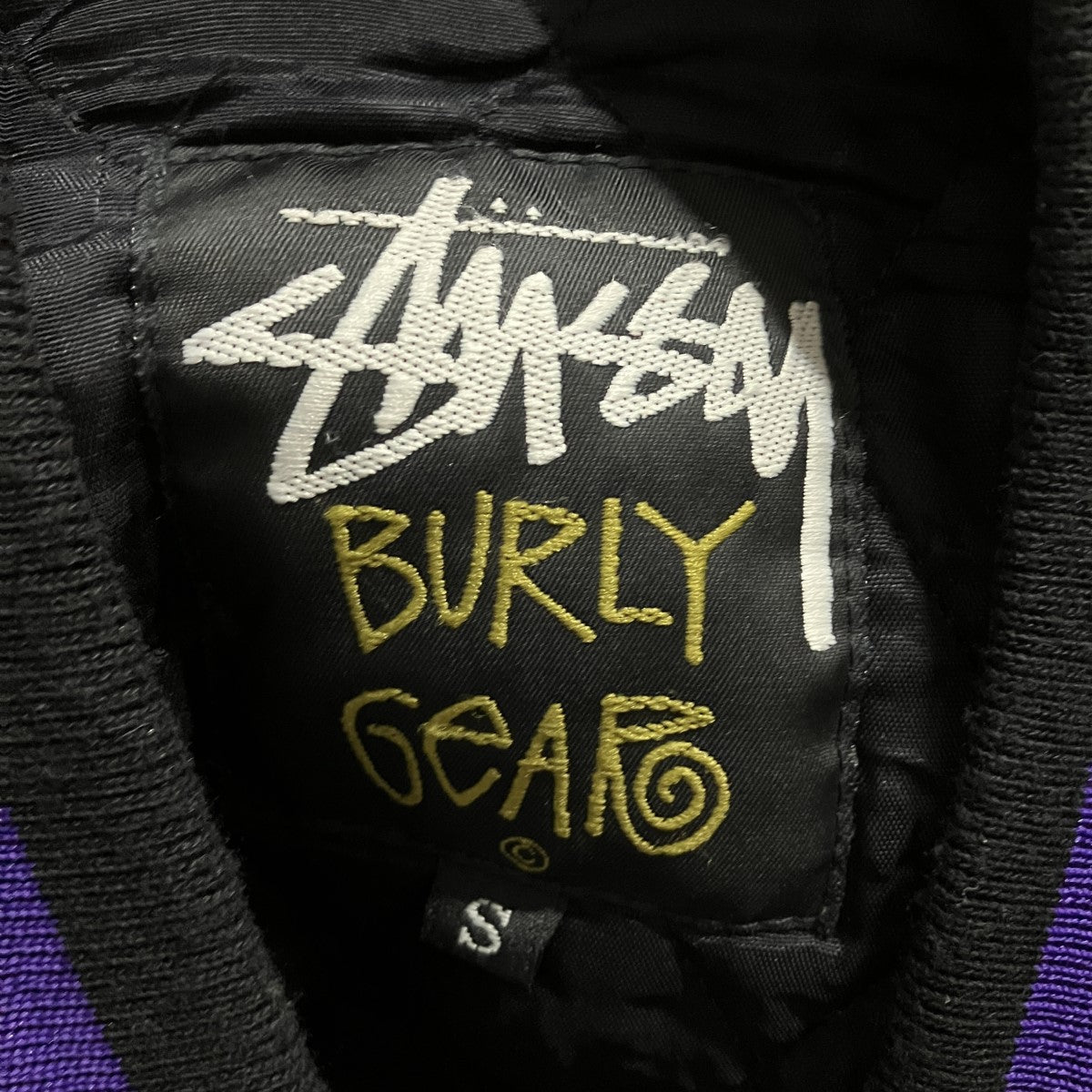 stussy レザー切替ワッペン付スタジャン 古着・中古-6枚目のアイテム画像