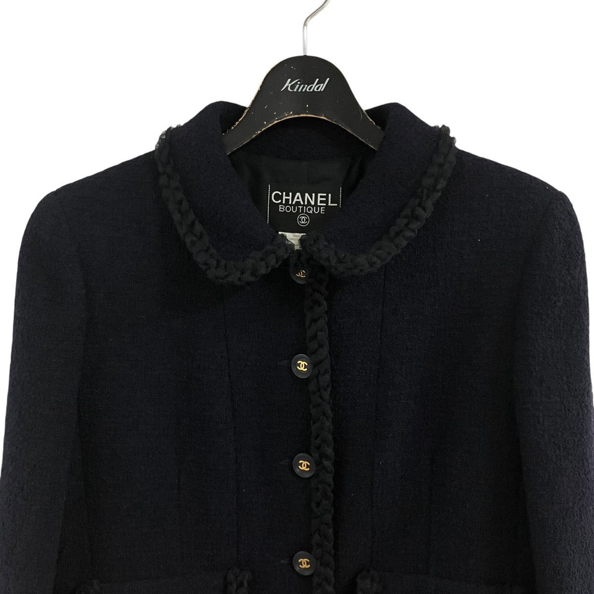 CHANEL ツイードジャケット 古着・中古-2枚目のアイテム画像