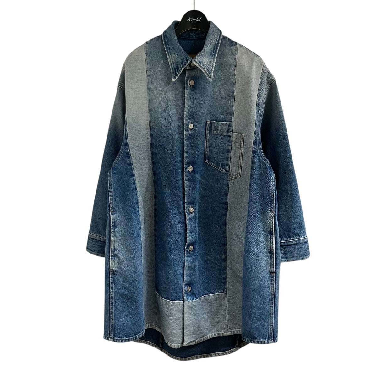 MM6 Maison Margiela リビルドロングデニムシャツワンピース 古着・中古-1枚目のアイテム画像
