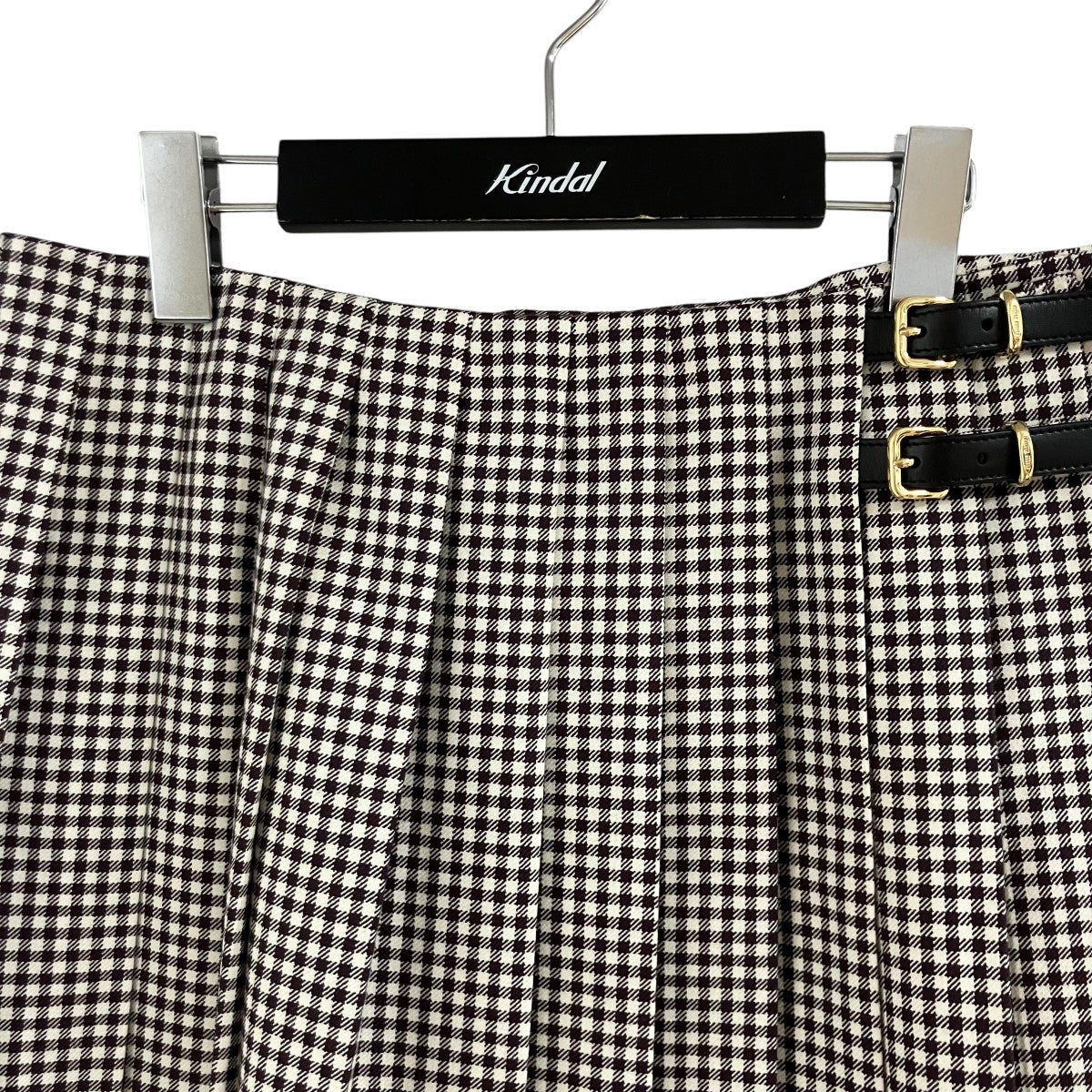MIU MIU チェックスカート 古着・中古-2枚目のアイテム画像