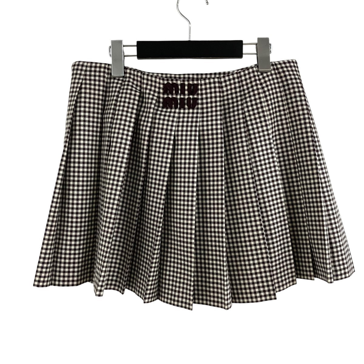 MIU MIU チェックスカート 古着・中古-3枚目のアイテム画像