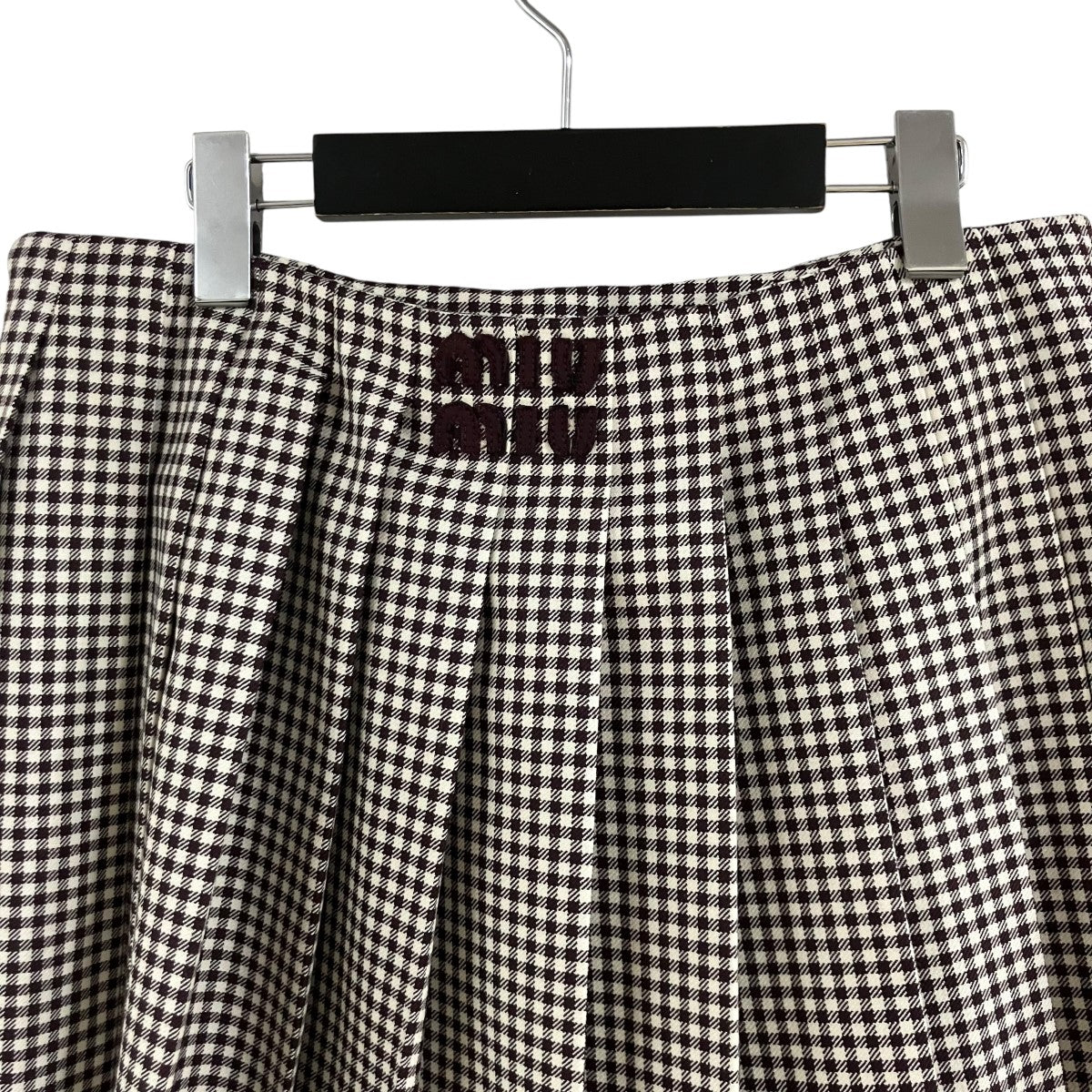 MIU MIU チェックスカート 古着・中古-4枚目のアイテム画像