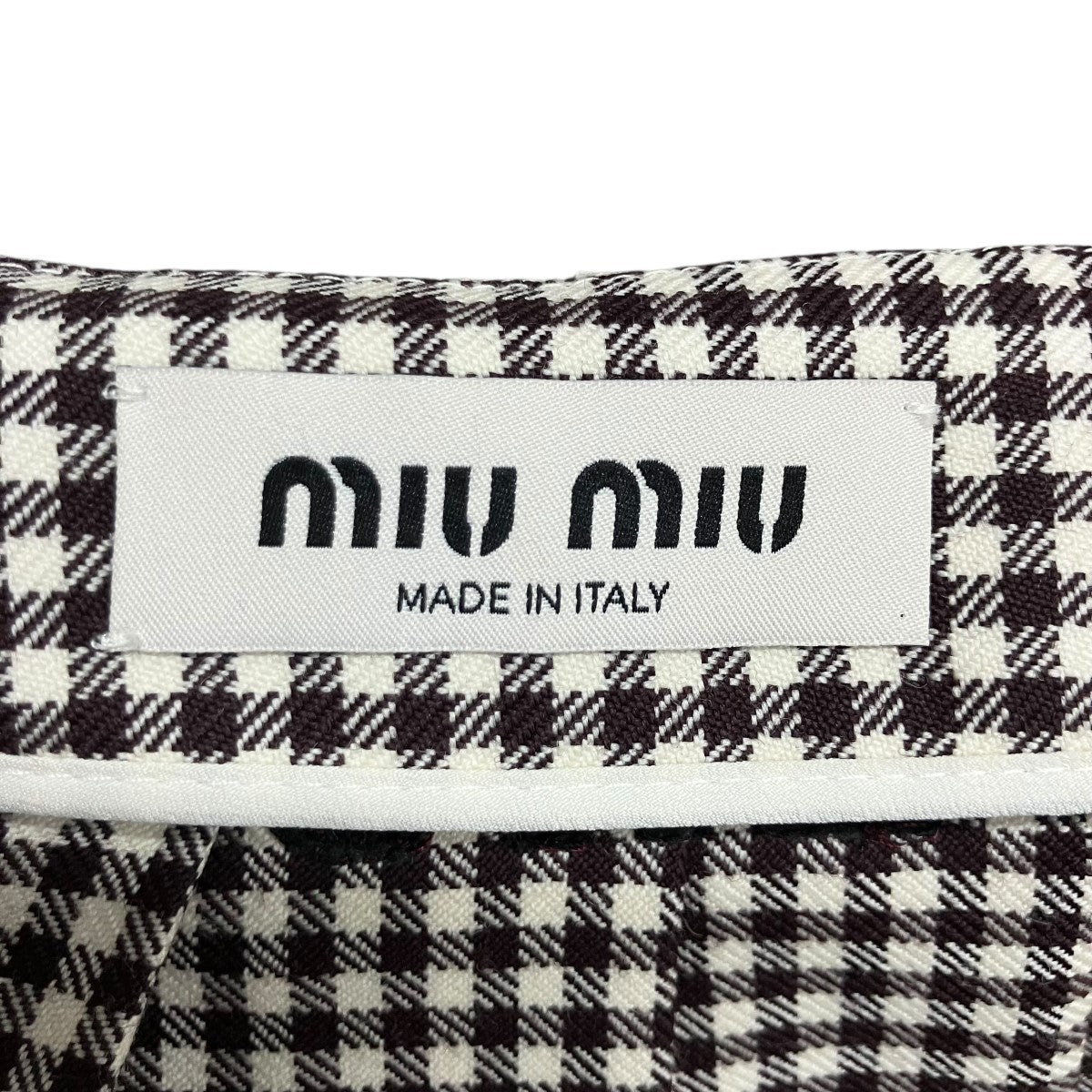 MIU MIU チェックスカート 古着・中古-5枚目のアイテム画像