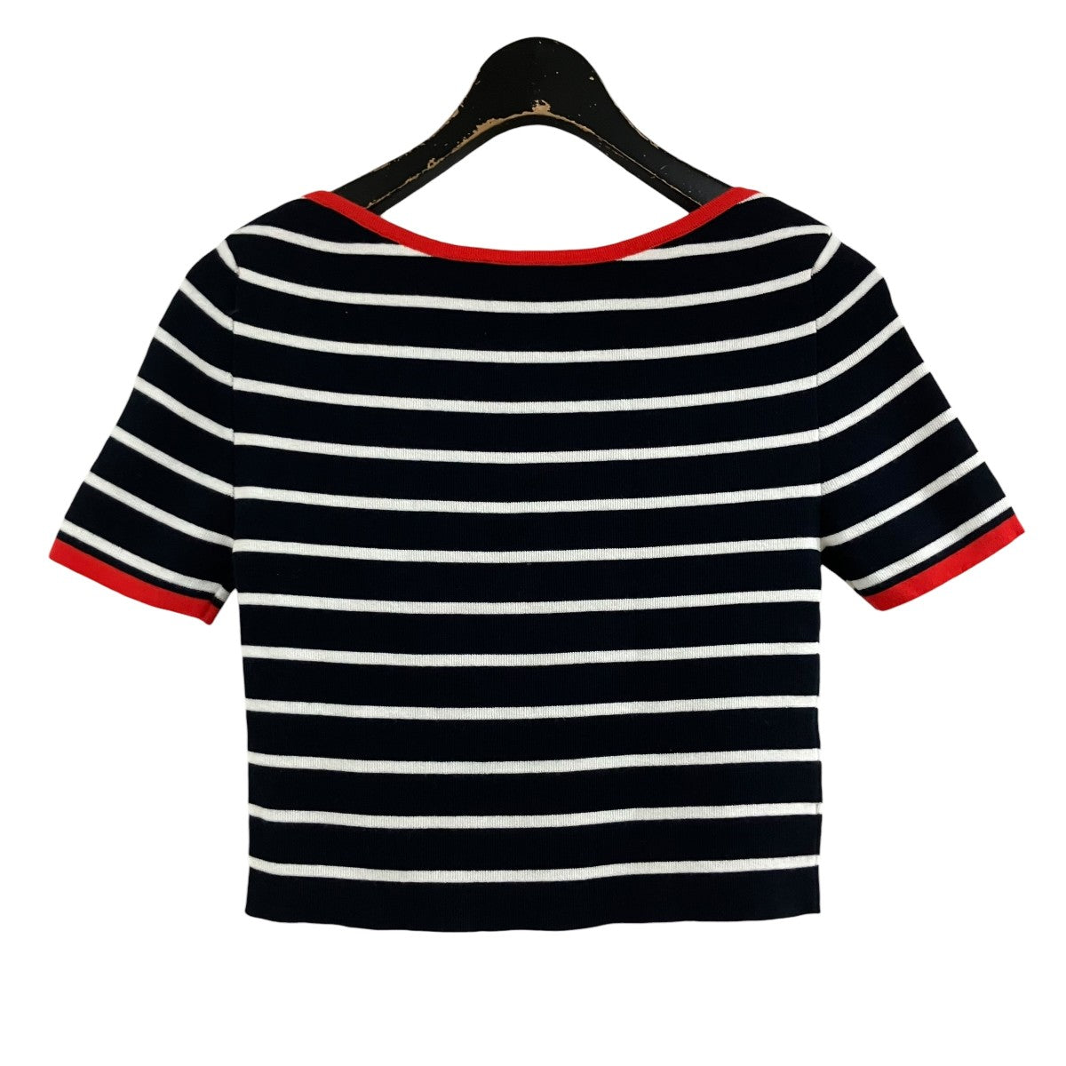 ロゴボーダーニットTシャツ