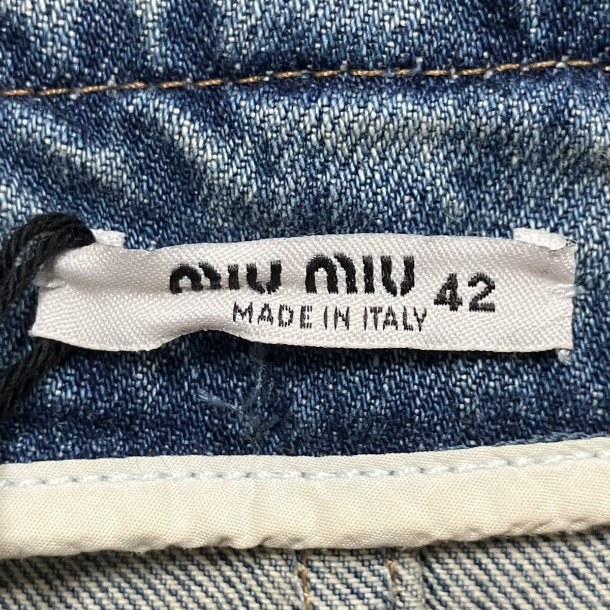 MIU MIU デニムタイトスカート 古着・中古-5枚目のアイテム画像