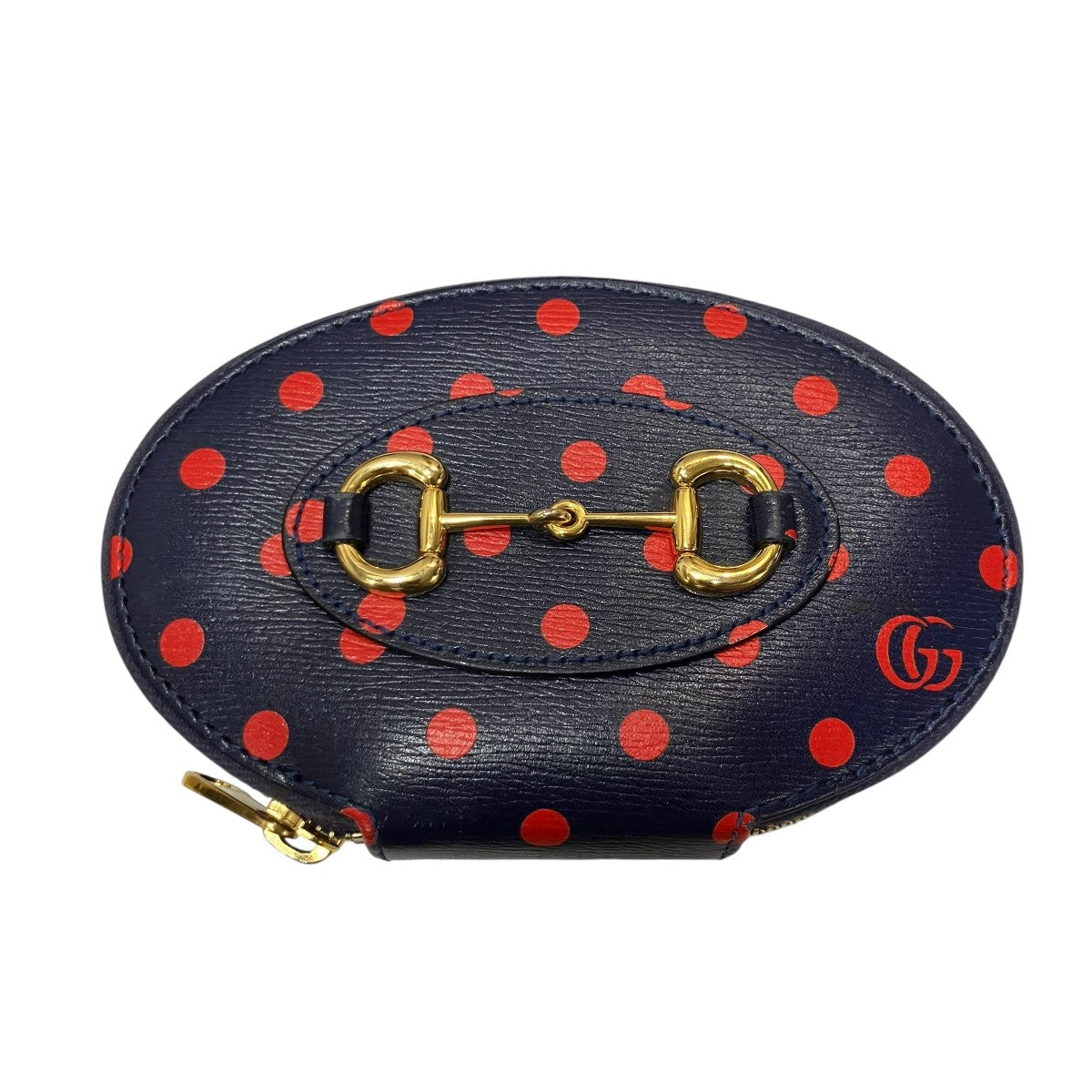 GUCCI ホースビット ドット オーバルウォレット 財布 古着・中古-2枚目のアイテム画像