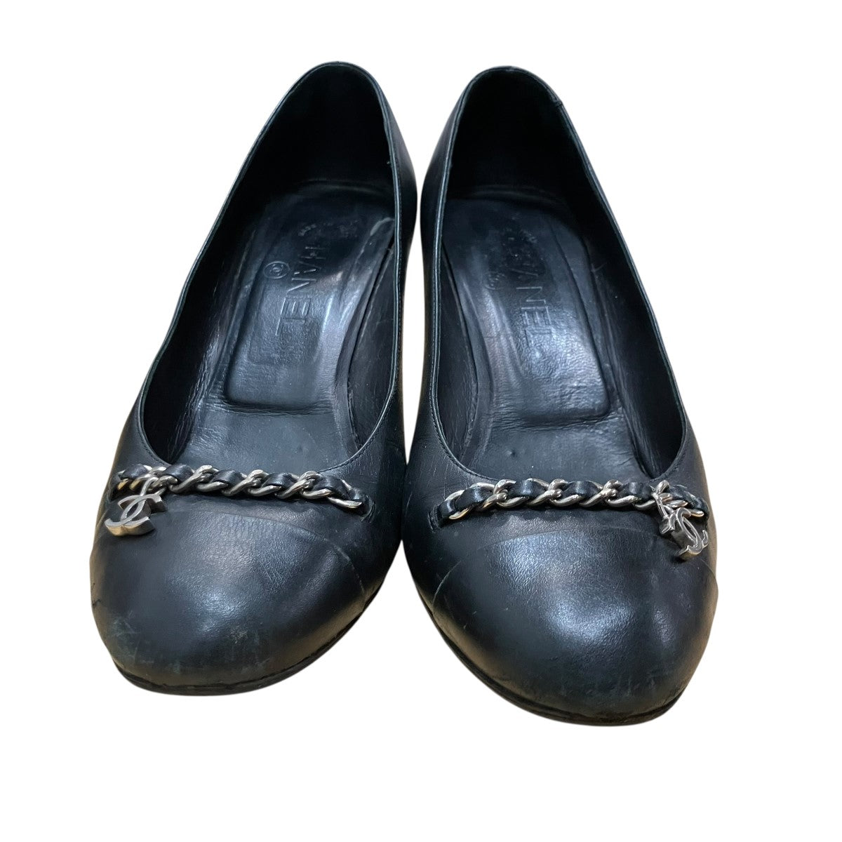 CHANEL チェーンパンプス 古着・中古-2枚目のアイテム画像