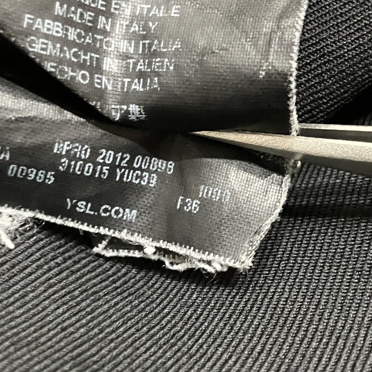Saint Laurent Paris ジップデザインスラックス 古着・中古-9枚目のアイテム画像