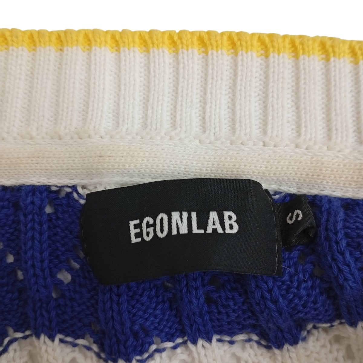 EGONLAB 23SSバニープリントニットボーダーワンピース 古着・中古-3枚目のアイテム画像