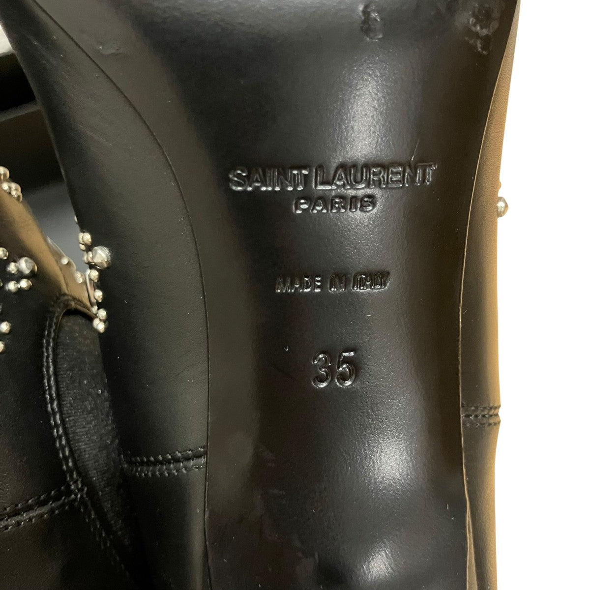 Saint Laurent Paris サイドゴアヒールブーツ 古着・中古-8枚目のアイテム画像