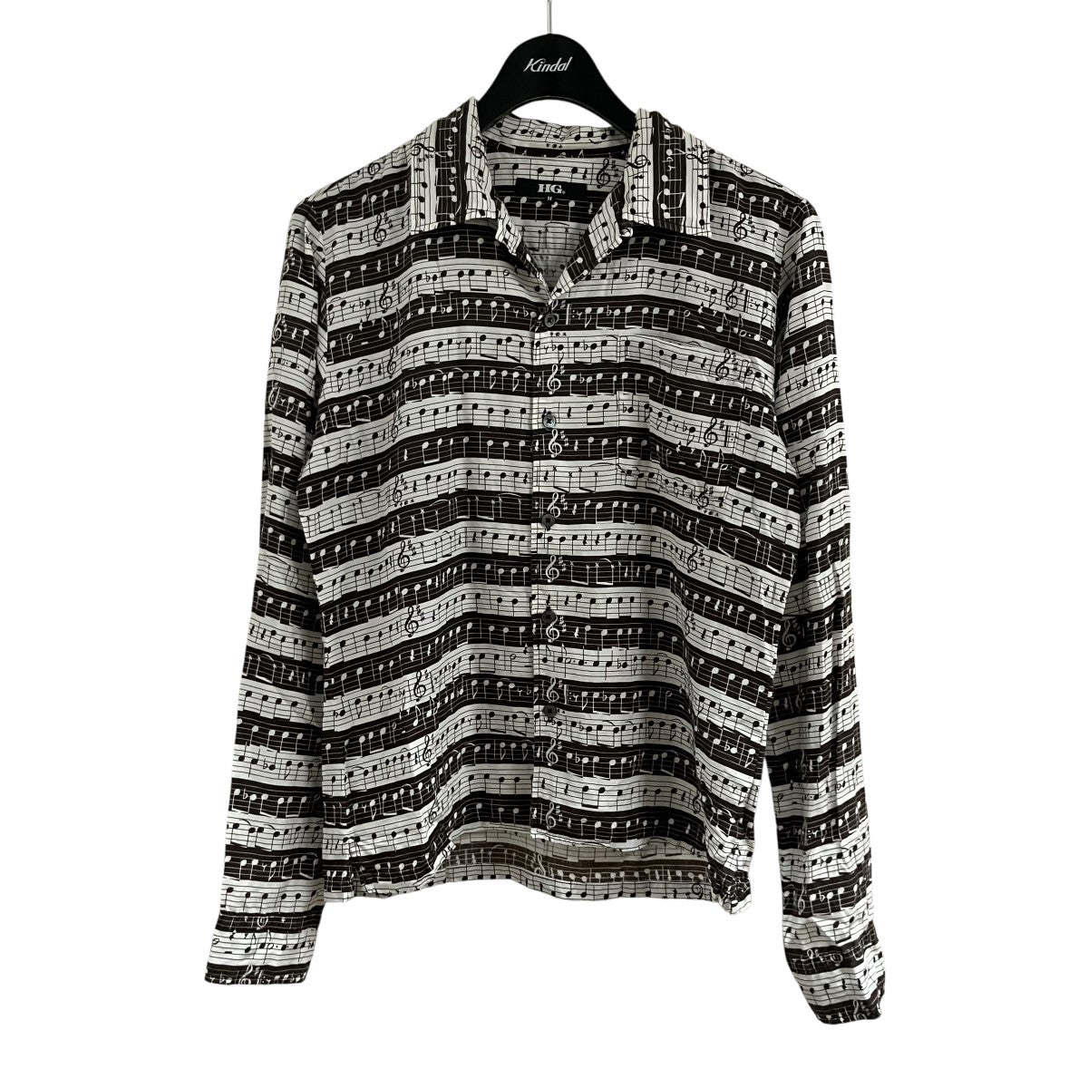 Hysteric Glamour 音符柄シャツ 古着・中古-1枚目のアイテム画像
