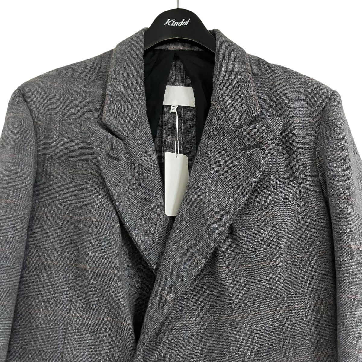 Maison Margiela ツイードチェックテーラードジャケット 古着・中古-2枚目のアイテム画像
