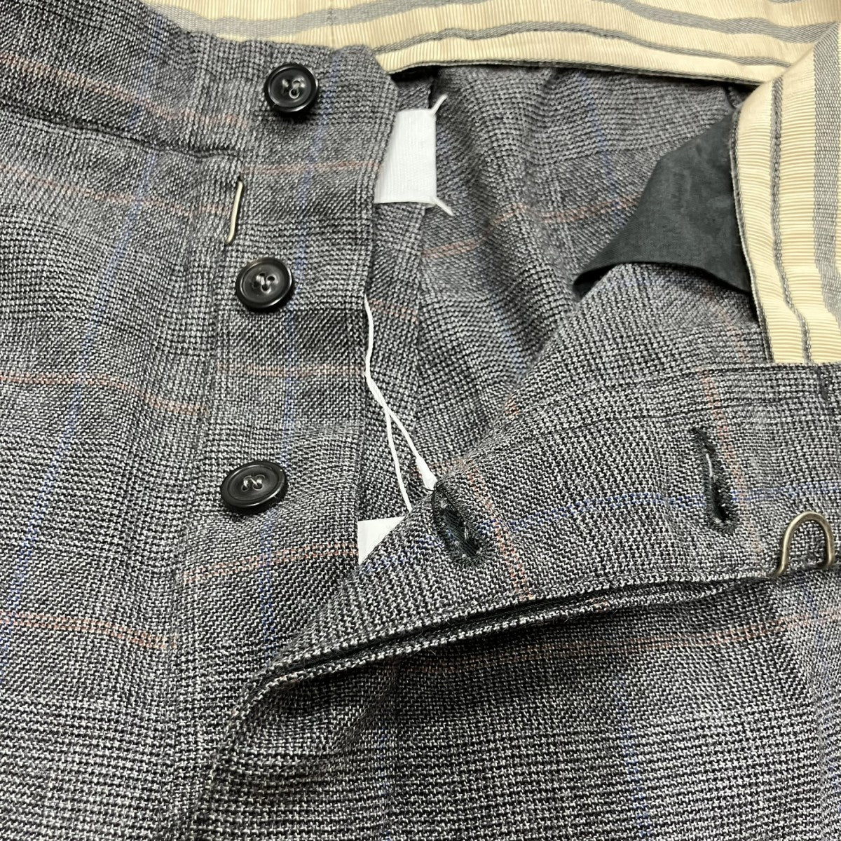Maison Margiela ツイードチェックスラックス 古着・中古-5枚目のアイテム画像