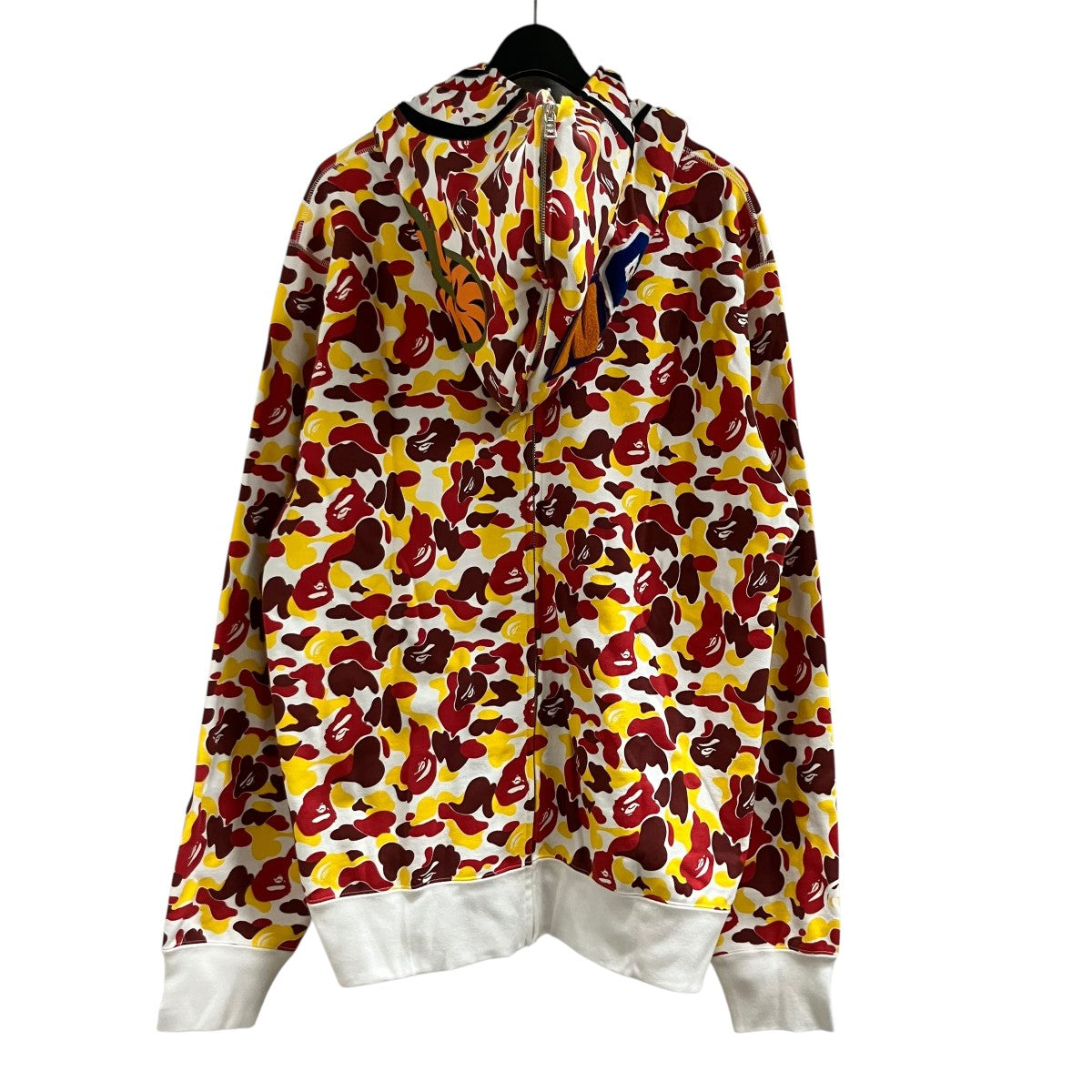A BATHING APE カモ柄シャークジップアップパーカー 古着・中古-3枚目のアイテム画像