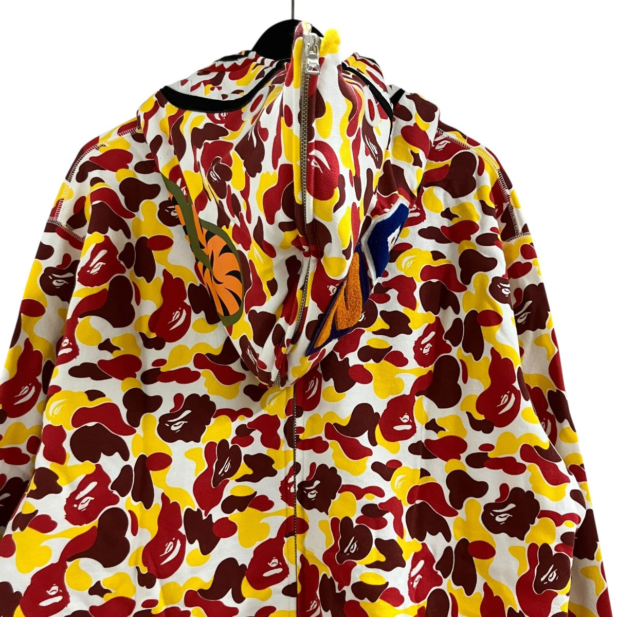 A BATHING APE カモ柄シャークジップアップパーカー 古着・中古-4枚目のアイテム画像