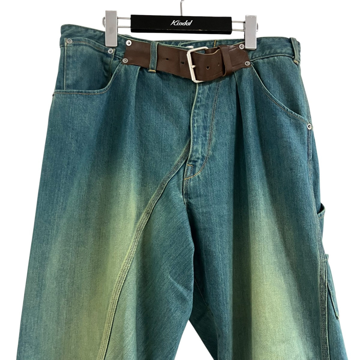 NICENESS×L’ECHOPPE ベルト付きデニムパンツ 古着・中古-2枚目のアイテム画像