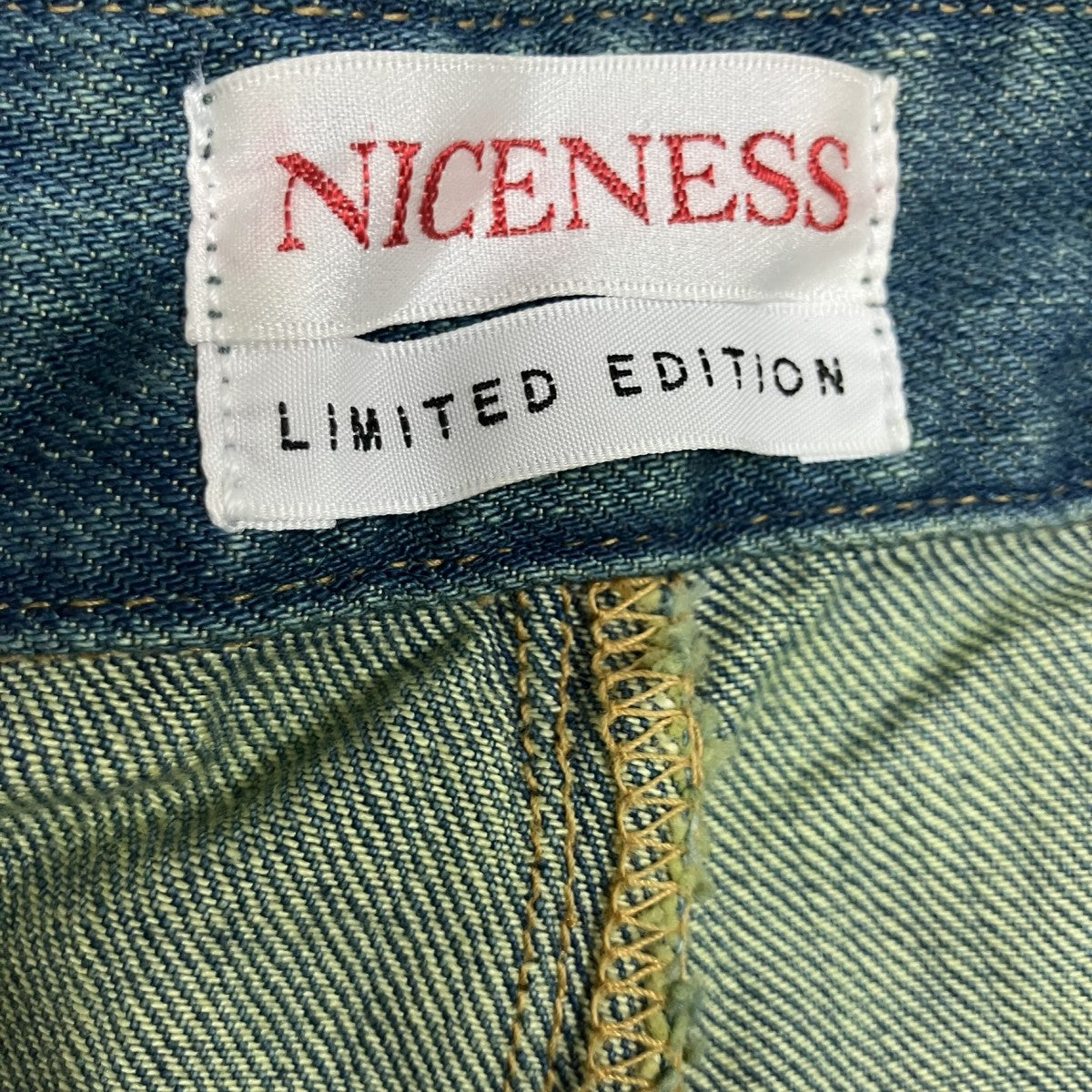 NICENESS×L’ECHOPPE ベルト付きデニムパンツ 古着・中古-6枚目のアイテム画像