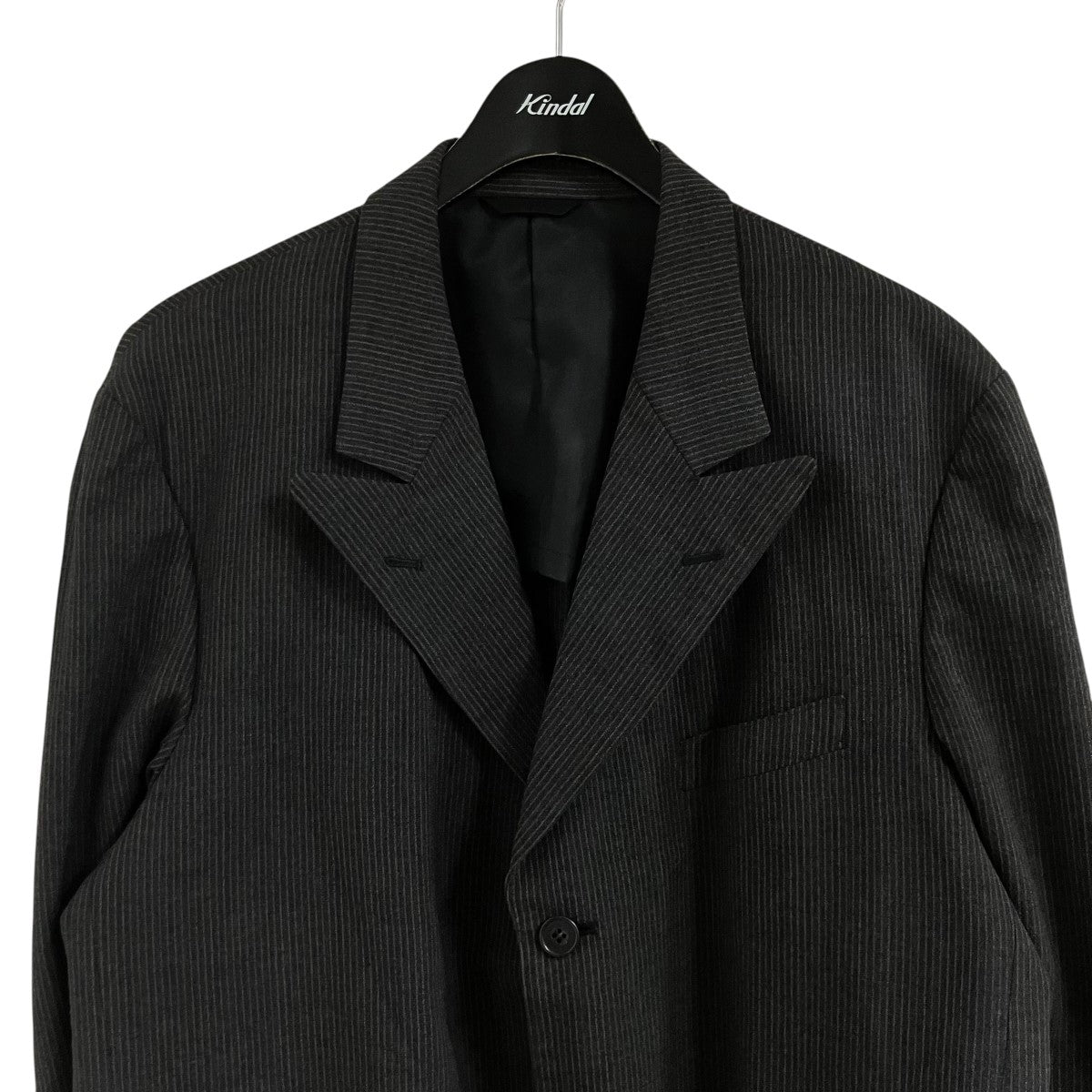 YOHJI YAMAMOTO×D’URBAN ストライプテーラードジャケット 古着・中古-2枚目のアイテム画像