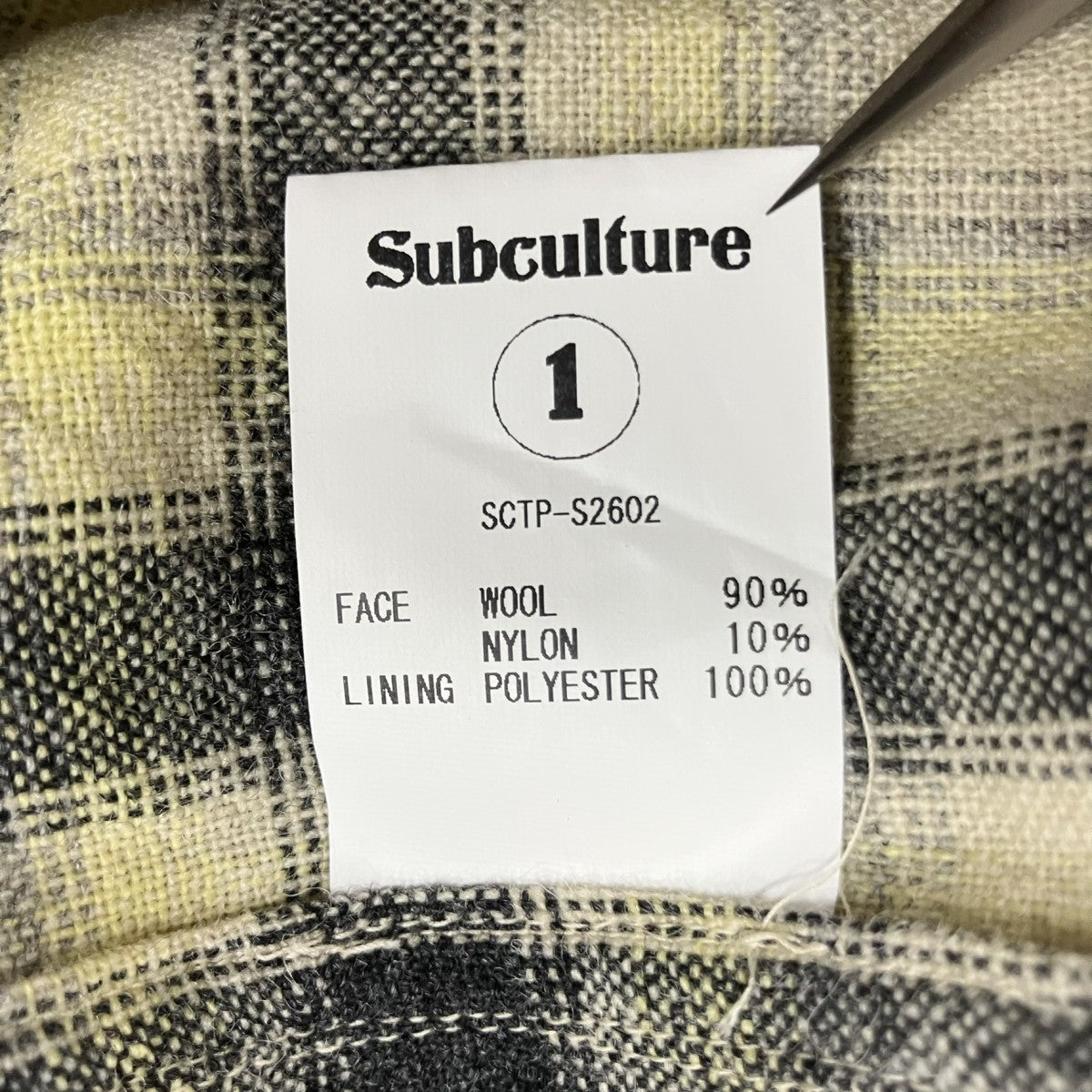 Subculture(サブカルチャー) チェックシャツSCTP-S2602 SCTP-S2602