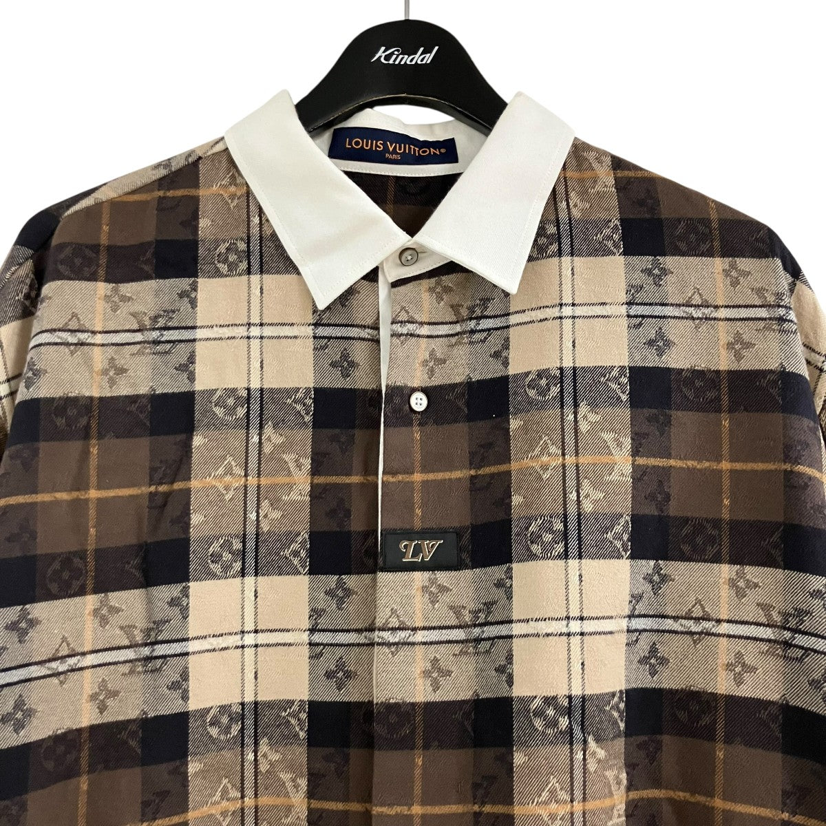 LOUIS VUITTON モノグラムフランネルシャツ 古着・中古-2枚目のアイテム画像