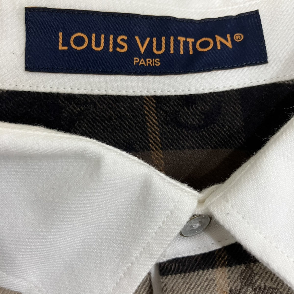 LOUIS VUITTON モノグラムフランネルシャツ 古着・中古-5枚目のアイテム画像