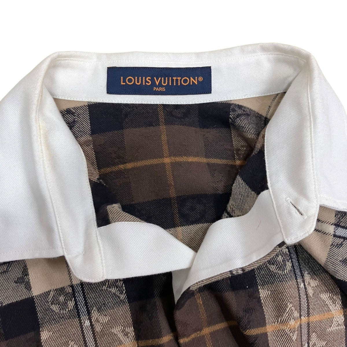 LOUIS VUITTON モノグラムフランネルシャツ 古着・中古-6枚目のアイテム画像