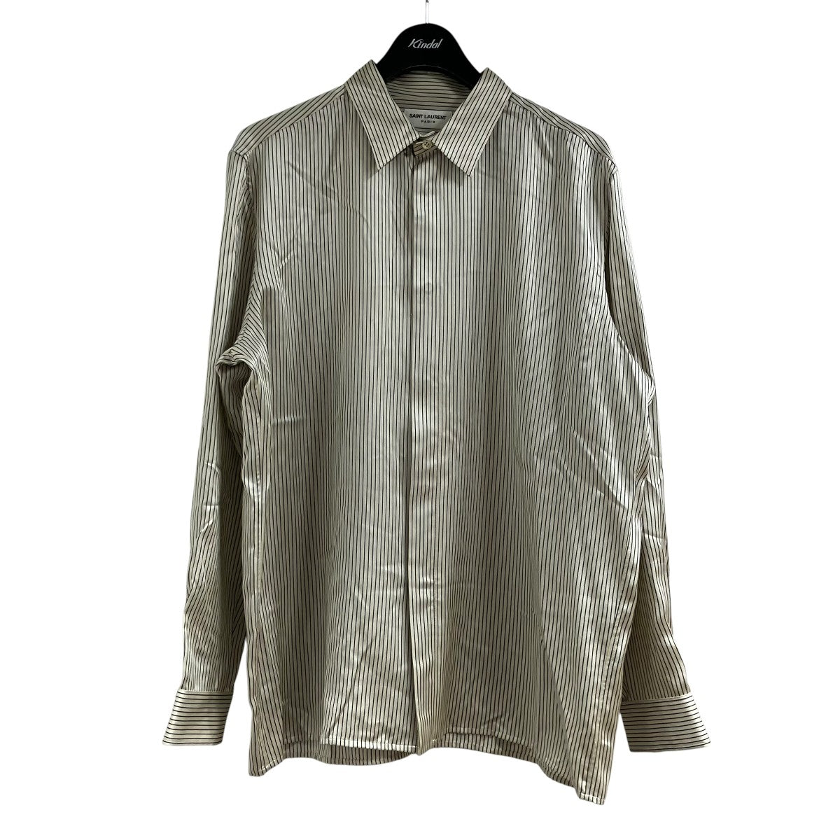Saint Laurent Paris ストライプシルクシャツ774827 Y3I87