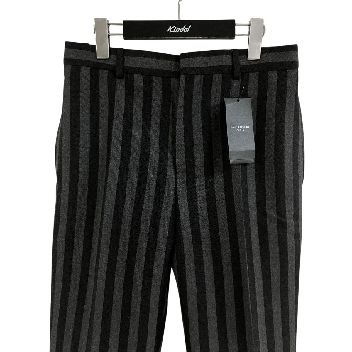 Saint Laurent Paris ウールストライプスラックス 古着・中古-2枚目のアイテム画像