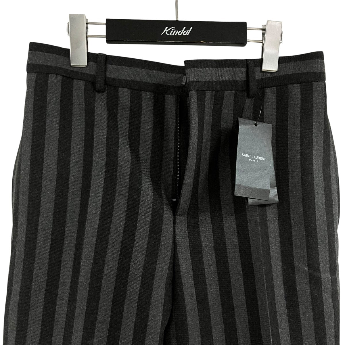 Saint Laurent Paris ウールストライプスラックス 古着・中古-3枚目のアイテム画像