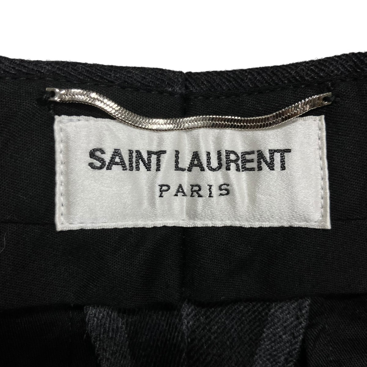 Saint Laurent Paris ウールストライプスラックス 古着・中古-6枚目のアイテム画像