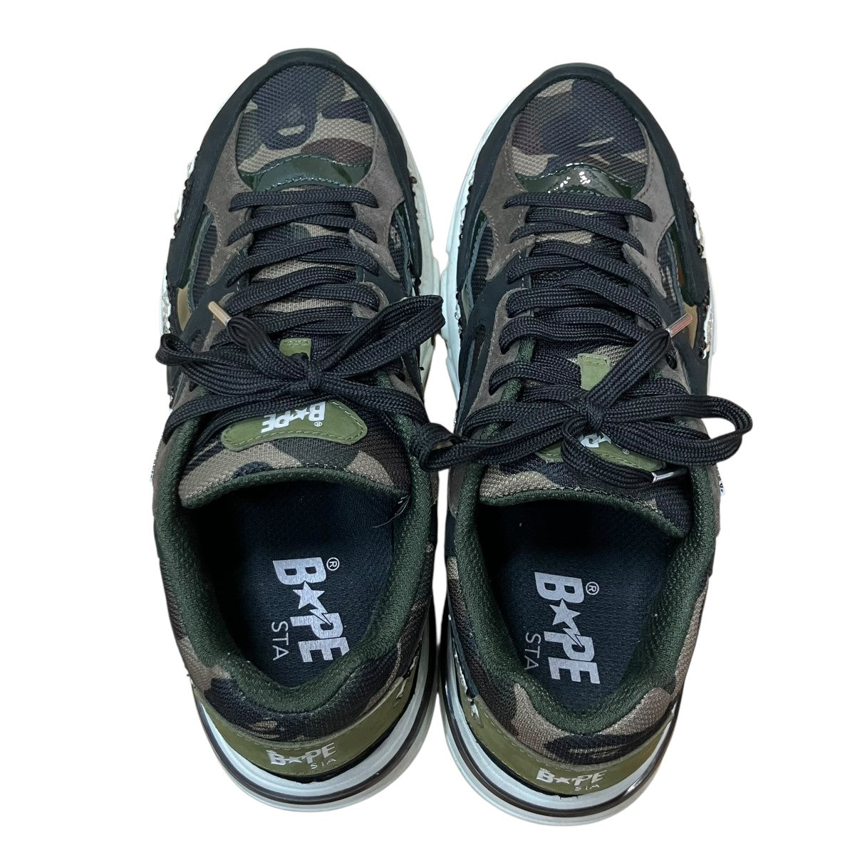 A BATHING APE×SWAROVSKI ラメストーンローカットスニーカー 古着・中古-6枚目のアイテム画像