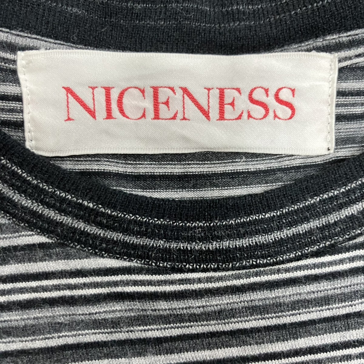 NICENESS ボーダーTシャツ 古着・中古-4枚目のアイテム画像