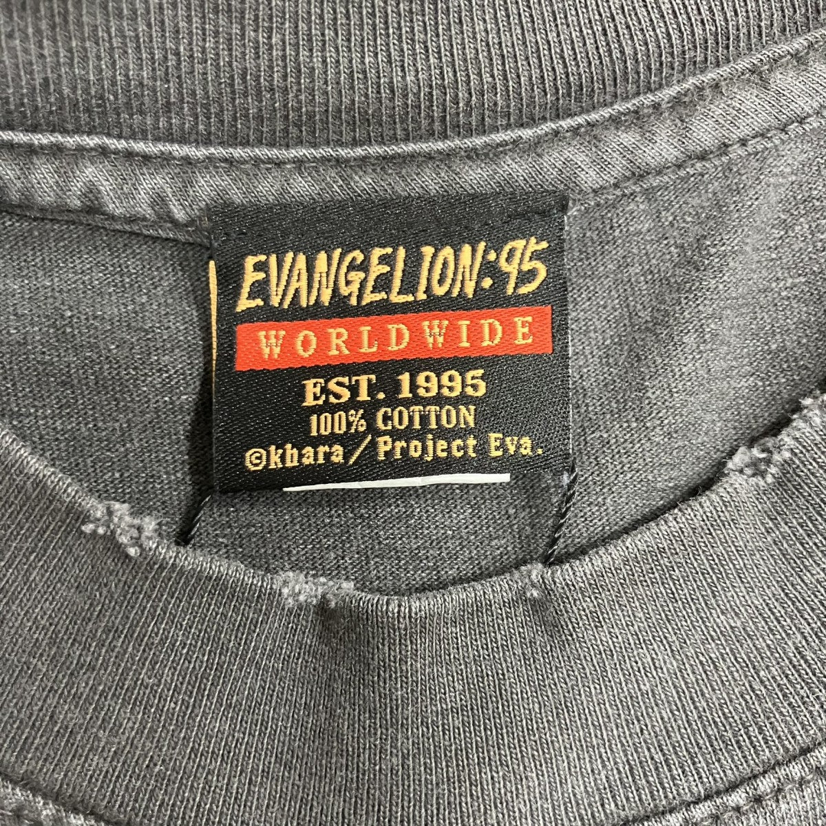 EVANGELION：95 ダメージ加工プリントTシャツ 古着・中古-4枚目のアイテム画像