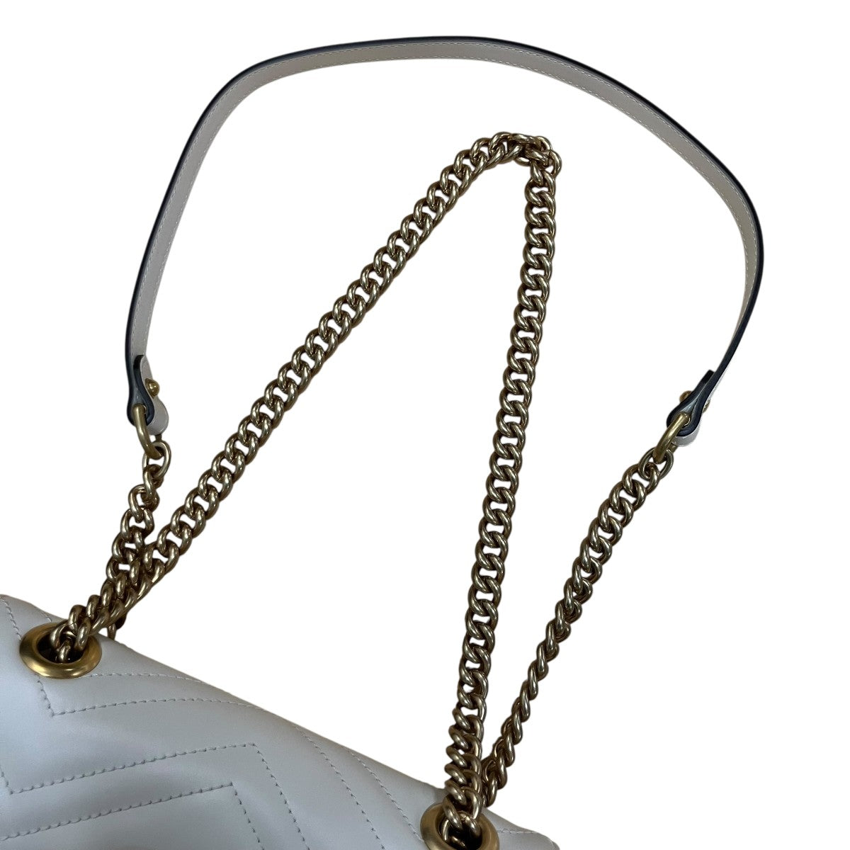 GUCCI(グッチ) チェーンショルダーバッグ 446744 - アイボリー サイズ
