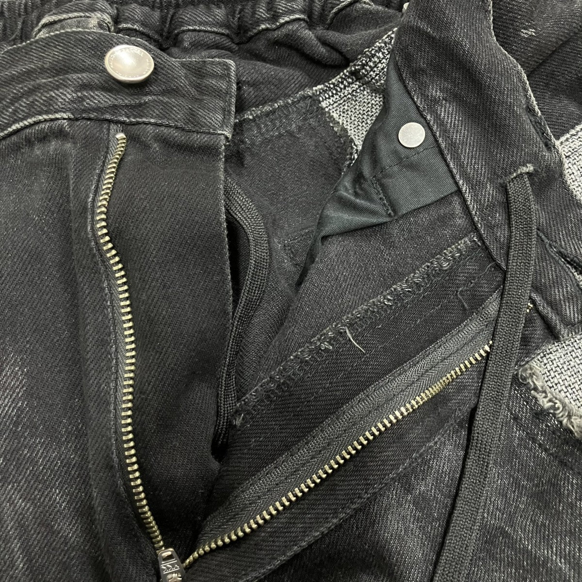 パッチワークデニムパンツ