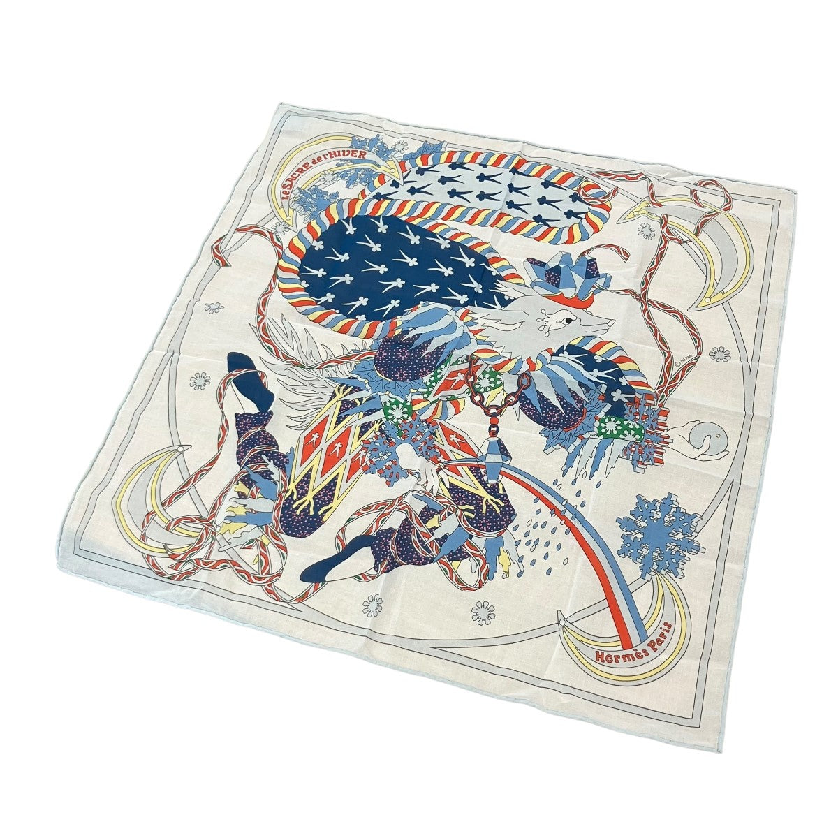 HERMES コットンスカーフ 古着・中古-1枚目のアイテム画像