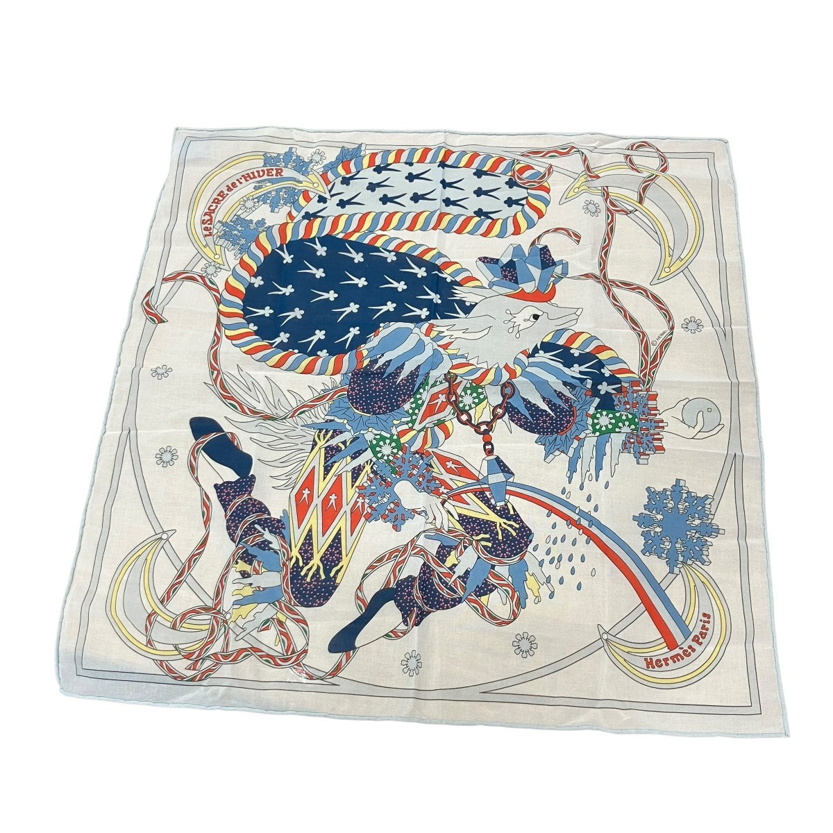 HERMES コットンスカーフ 古着・中古-2枚目のアイテム画像