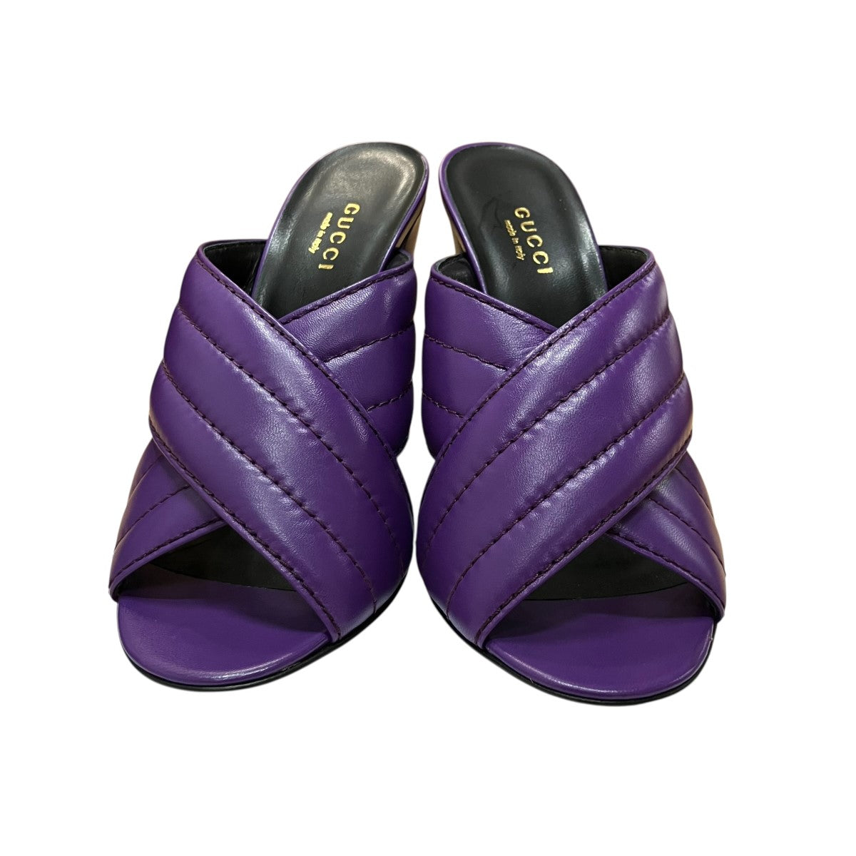 GUCCI レザークロスミュール サンダル 古着・中古-2枚目のアイテム画像