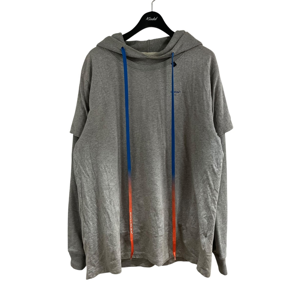 OFFWHITE カットソーレイヤードプルオーバーパーカー 古着・中古-1枚目のアイテム画像